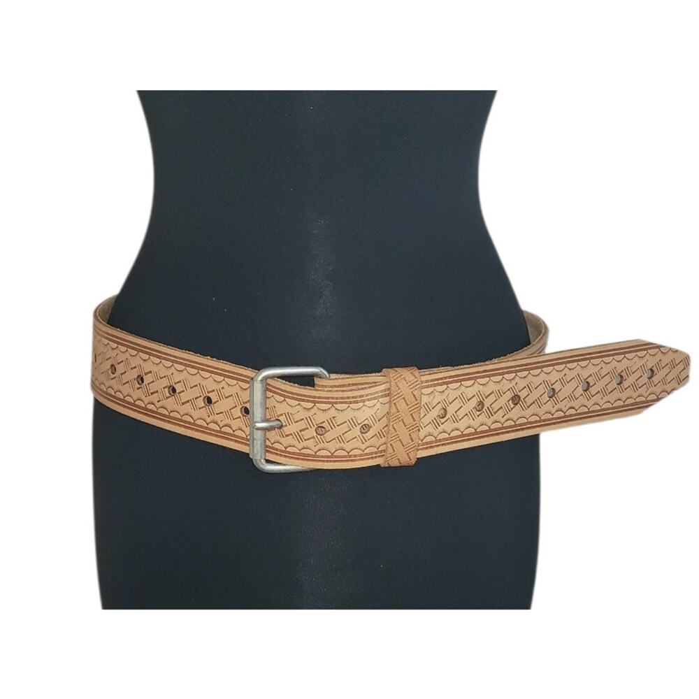 Popular Mechanics Hand Tooled Leather Tool Belt USA